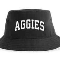 Aggies Mascot Vintage Athletic Sports Name Design Sustainable Bucket Hat