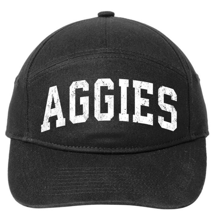 Aggies Mascot Vintage Athletic Sports Name Design 7-Panel Snapback Hat