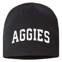 Aggies Mascot Vintage Athletic Sports Name Design Sustainable Beanie