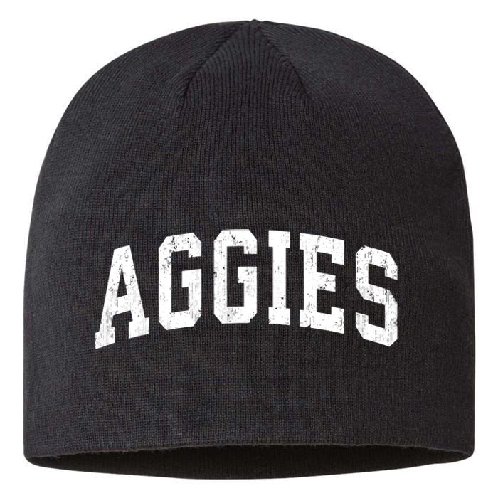 Aggies Mascot Vintage Athletic Sports Name Design Sustainable Beanie