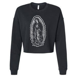 Ave Maria Virgin Mary Our Lady Of Guadalupe Marian Cropped Pullover Crew