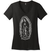 Ave Maria Virgin Mary Our Lady Of Guadalupe Marian Women's V-Neck T-Shirt