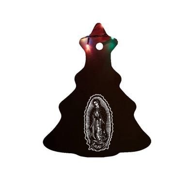 Ave Maria Virgin Mary Our Lady Of Guadalupe Marian Ceramic Tree Ornament