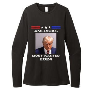 Americas Most Wanted Trump 2024 Womens CVC Long Sleeve Shirt