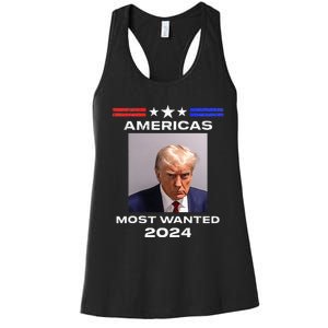 Americas Most Wanted Trump 2024 Women's Racerback Tank