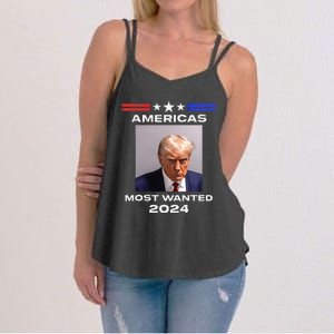 Americas Most Wanted Trump 2024 Women's Strappy Tank