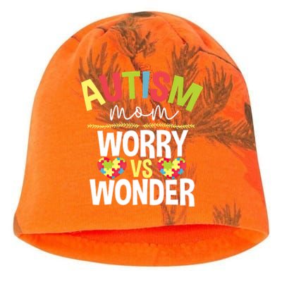 Autism Mom Worry Vs Wonder Month Cool Gift Kati - Camo Knit Beanie