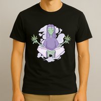 Alien Meditating Weed T-Shirt