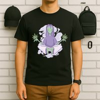 Alien Meditating Weed T-Shirt