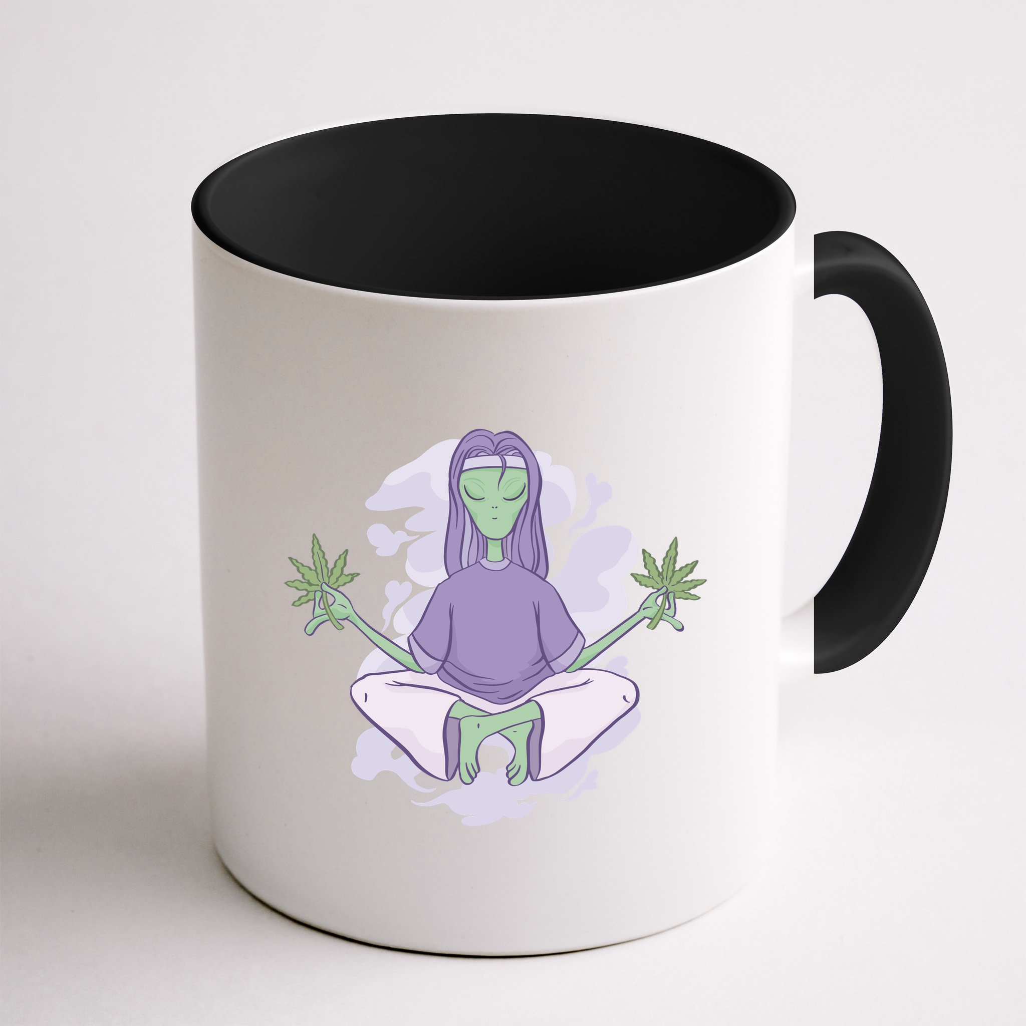Alien Meditating Weed Mug