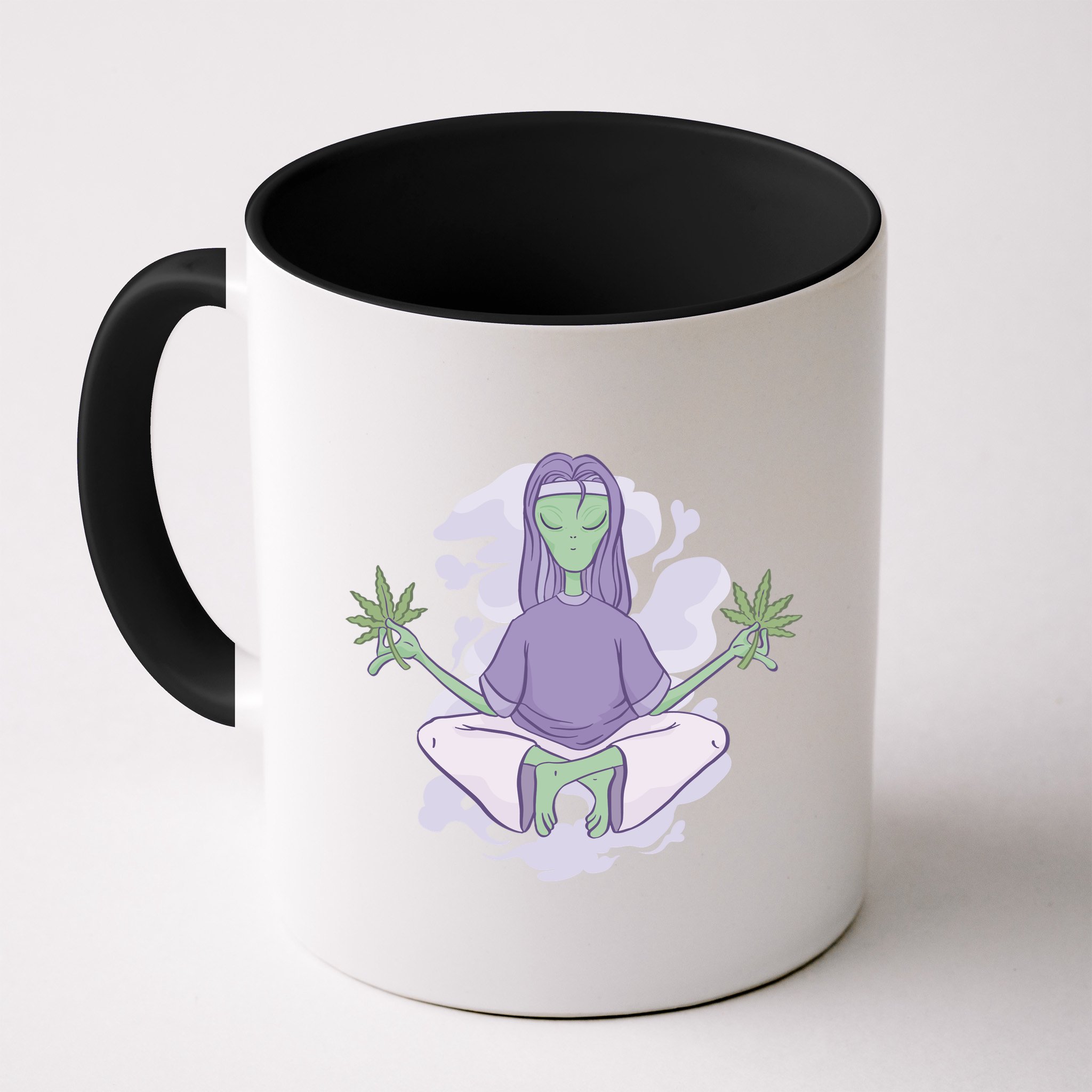Alien Meditating Weed Mug