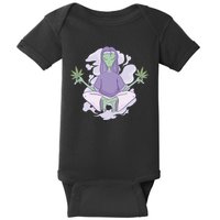 Alien Meditating Weed Baby Bodysuit