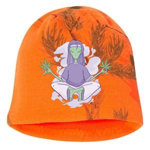 Alien Meditating Weed Kati - Camo Knit Beanie