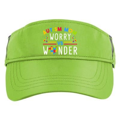 Autism Mom Worry Vs Wonder Support Month Cool Gift Adult Drive Performance Visor