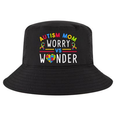 Autism Mom Worry Vs Wonder Support Month Cool Gift Cool Comfort Performance Bucket Hat