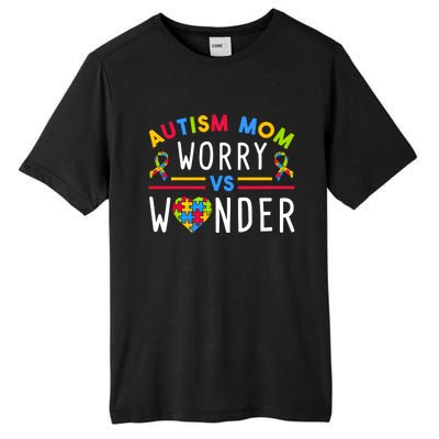 Autism Mom Worry Vs Wonder Support Month Cool Gift Tall Fusion ChromaSoft Performance T-Shirt