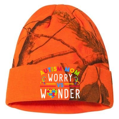 Autism Mom Worry Vs Wonder Support Month Cool Gift Kati Licensed 12" Camo Beanie