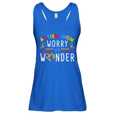 Autism Mom Worry Vs Wonder Support Month Cool Gift Ladies Essential Flowy Tank