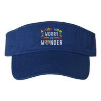 Autism Mom Worry Vs Wonder Support Month Cool Gift Valucap Bio-Washed Visor