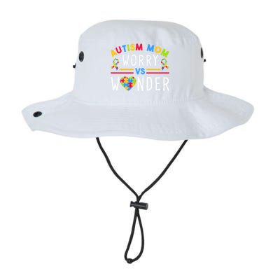 Autism Mom Worry Vs Wonder Support Month Cool Gift Legacy Cool Fit Booney Bucket Hat