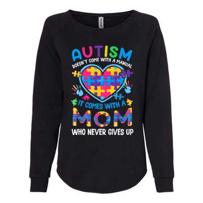 Autism Mom Wo Puzzle Piece Autism Awareness Month Womens California Wash Sweatshirt