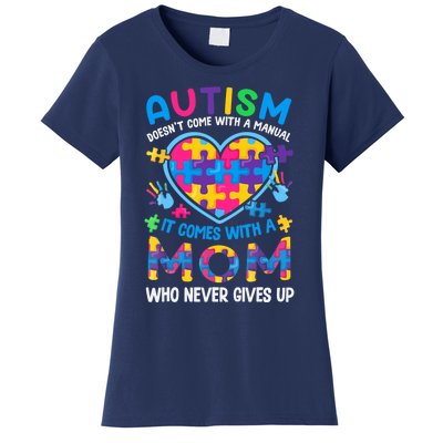 Autism Mom Wo Puzzle Piece Autism Awareness Month Women's T-Shirt