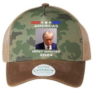 Americas Most Wanted Trump 2024 Legacy Tie Dye Trucker Hat