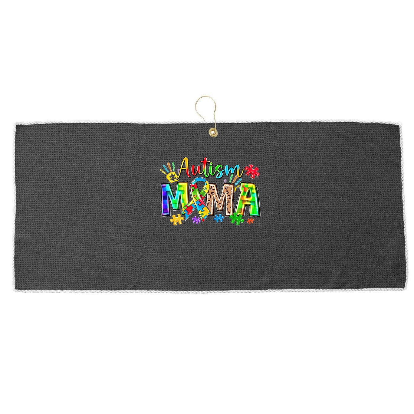  Autism Month World Autism Awareness Day 2025 Autism Mama Large Microfiber Waffle Golf Towel