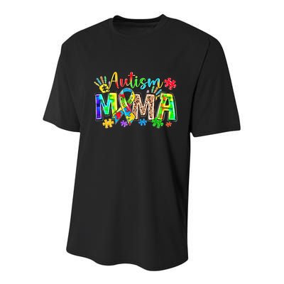  Autism Month World Autism Awareness Day 2025 Autism Mama Youth Performance Sprint T-Shirt