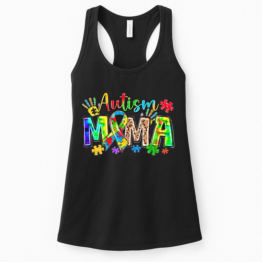  Autism Month World Autism Awareness Day 2025 Autism Mama Womens Tank Top