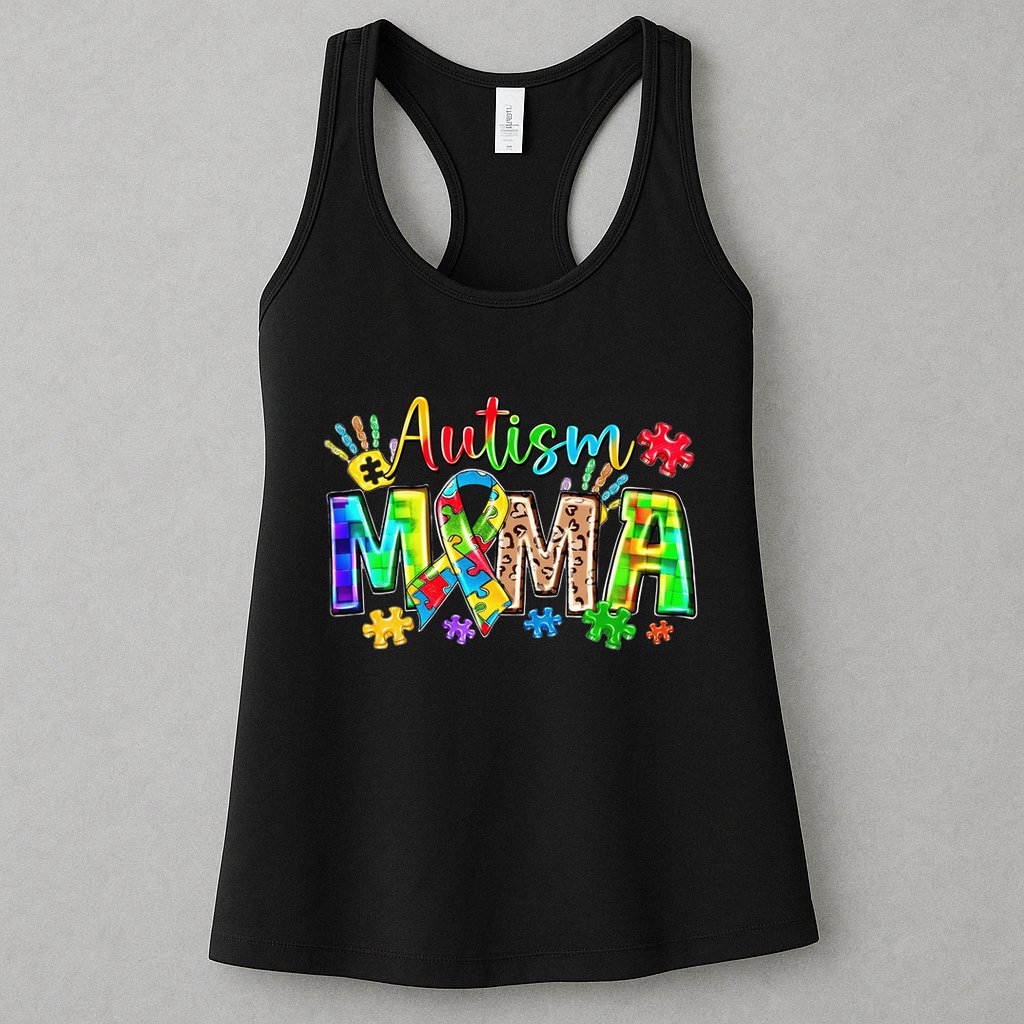  Autism Month World Autism Awareness Day 2025 Autism Mama Womens Tank Top