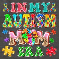 Autism Month World Autism Awareness Day 2025 In My Autism Mom Era Vector Backpack