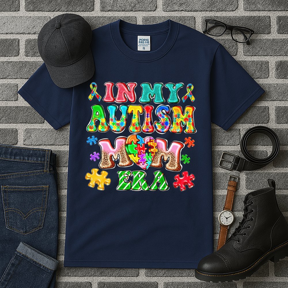 Autism Month World Autism Awareness Day 2025 In My Autism Mom Era Tall T-Shirt
