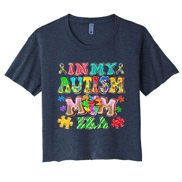 Autism Month World Autism Awareness Day 2025 In My Autism Mom Era Crop Top