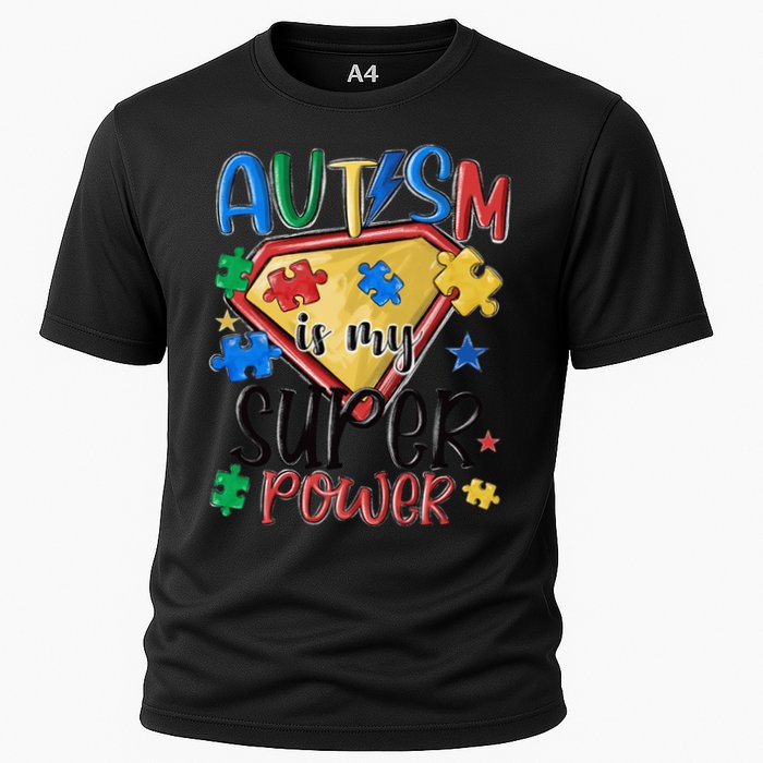 Autism Month World Autism Awareness Day 2025 Autism in my Super Power Cooling Performance Crew T-Shirt
