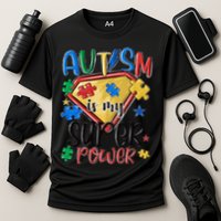 Autism Month World Autism Awareness Day 2025 Autism in my Super Power Cooling Performance Crew T-Shirt