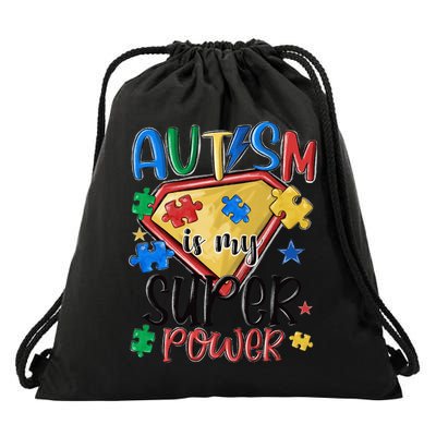 Autism Month World Autism Awareness Day 2025 Autism in my Super Power Drawstring Bag