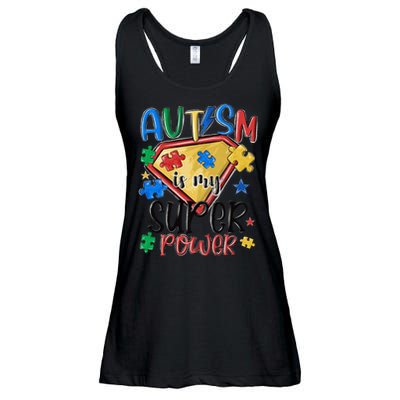 Autism Month World Autism Awareness Day 2025 Autism in my Super Power Ladies Essential Flowy Tank