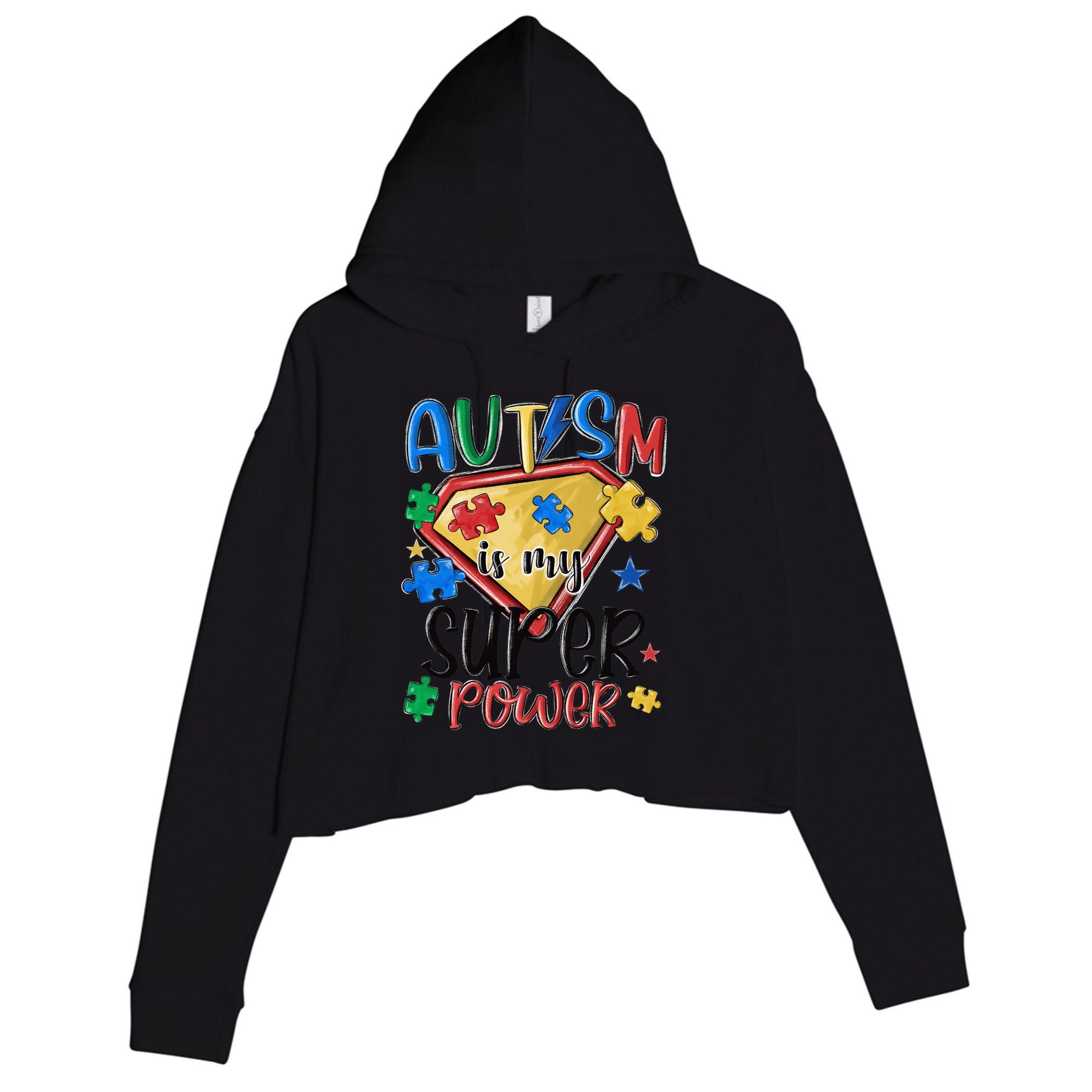 Autism Month World Autism Awareness Day 2025 Autism in my Super Power Crop Fleece Hoodie