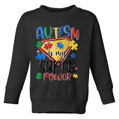 Autism Month World Autism Awareness Day 2025 Autism in my Super Power Toddler Sweatshirt