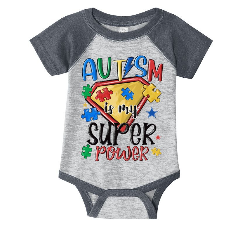 Autism Month World Autism Awareness Day 2025 Autism in my Super Power Infant Baby Jersey Bodysuit