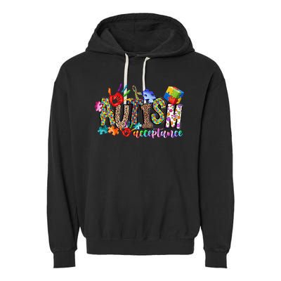 Autism Month World Autism Awareness Day 2025 Autism Acceptance Garment-Dyed Fleece Hoodie