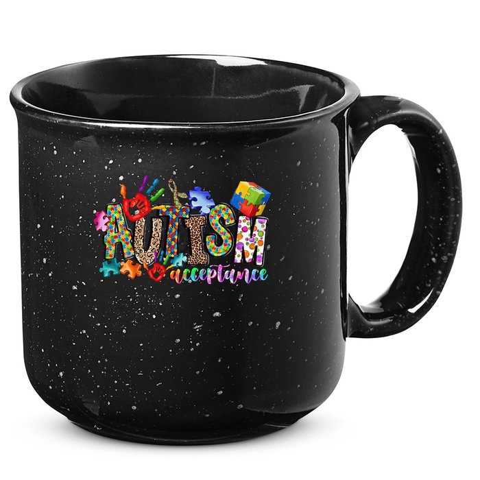 Autism Month World Autism Awareness Day 2025 Autism Acceptance 15oz Campfire Ceramic Mug