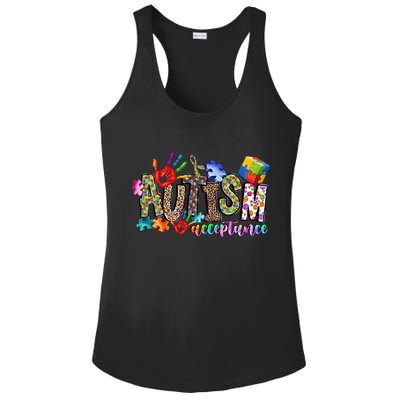Autism Month World Autism Awareness Day 2025 Autism Acceptance Ladies PosiCharge Competitor Racerback Tank