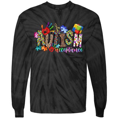 Autism Month World Autism Awareness Day 2025 Autism Acceptance Tie-Dye Long Sleeve Shirt