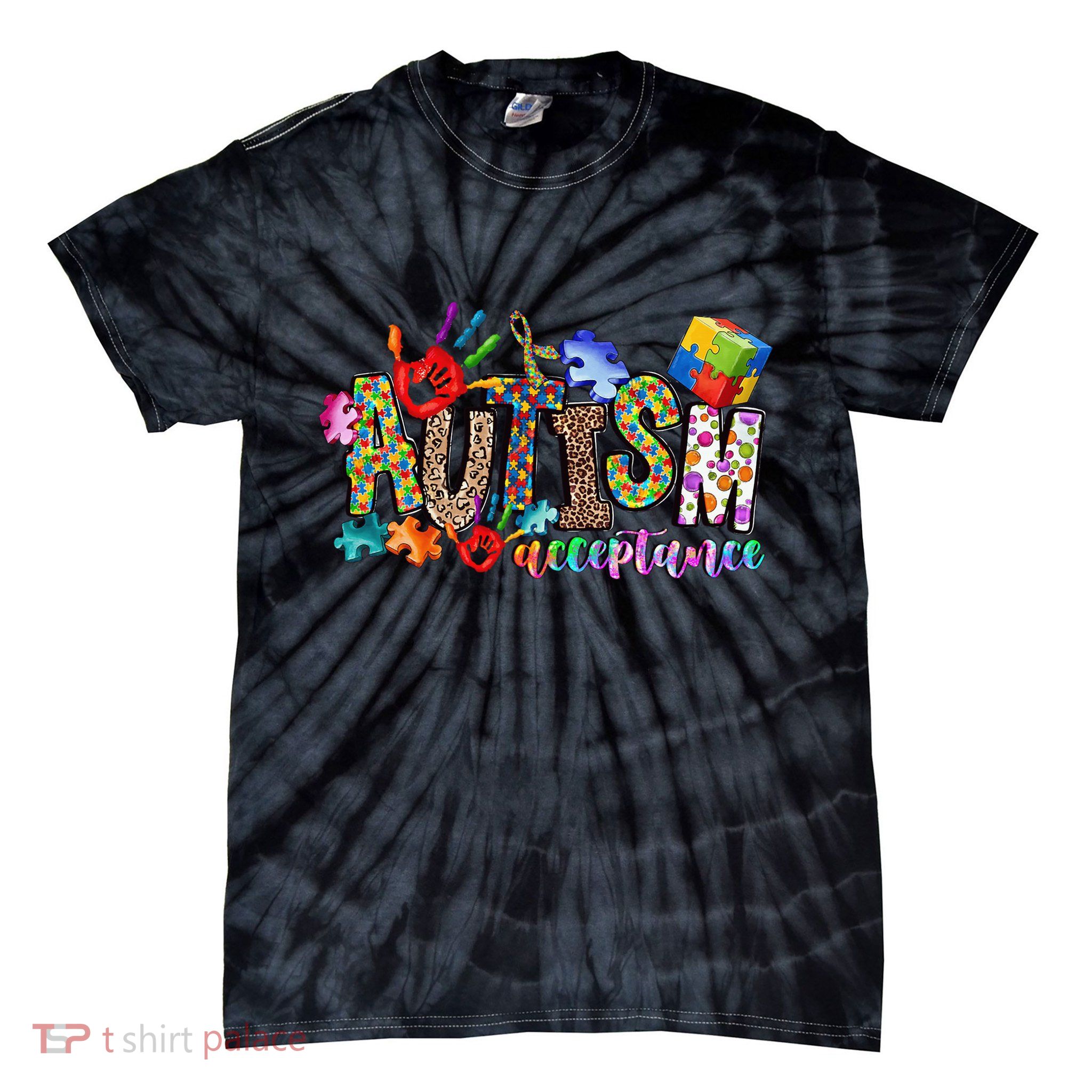 Autism Month World Autism Awareness Day 2025 Autism Acceptance Tie-Dye T-Shirt