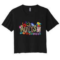 Autism Month World Autism Awareness Day 2025 Autism Acceptance Women's Crop Top Tee