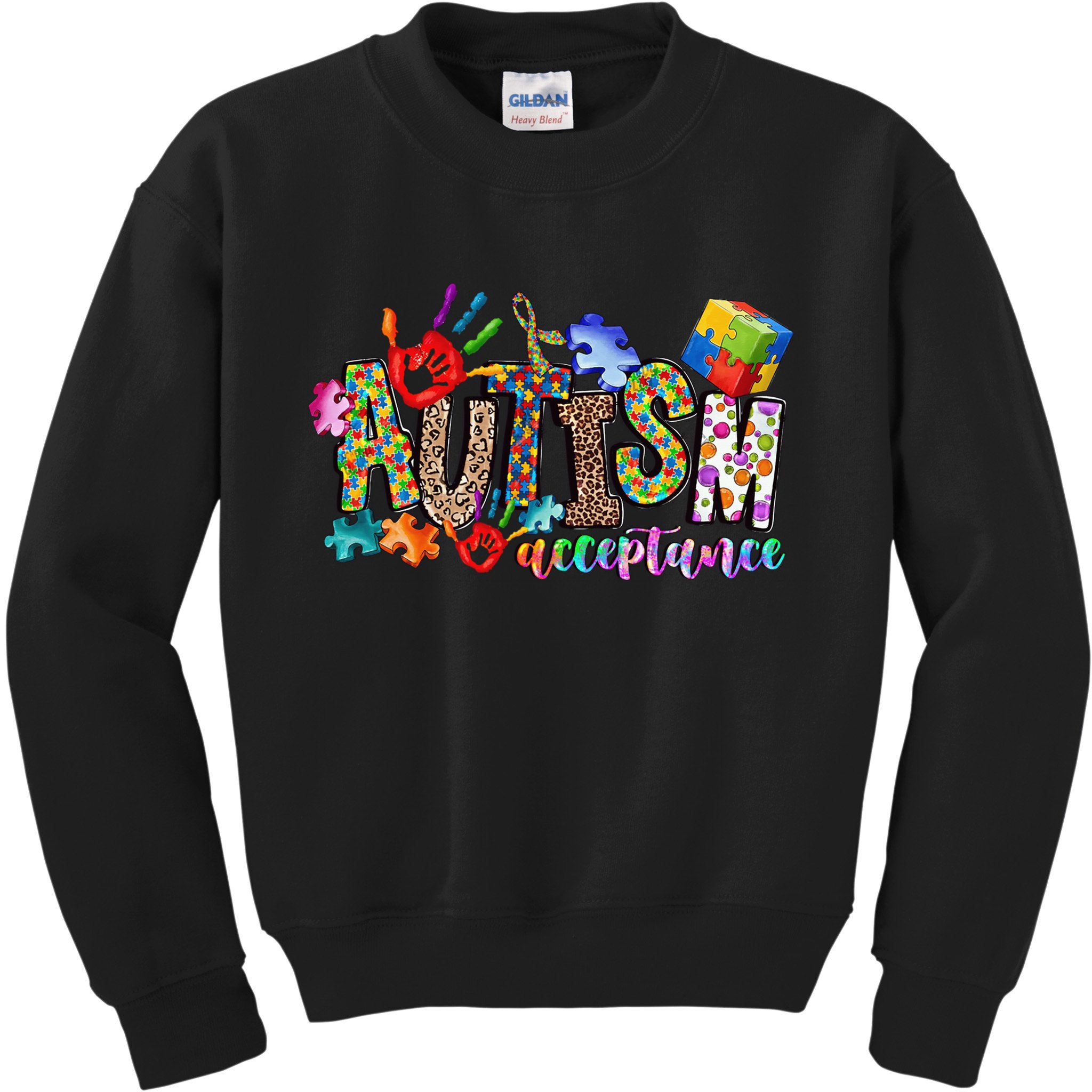 Autism Month World Autism Awareness Day 2025 Autism Acceptance Kids Sweatshirt