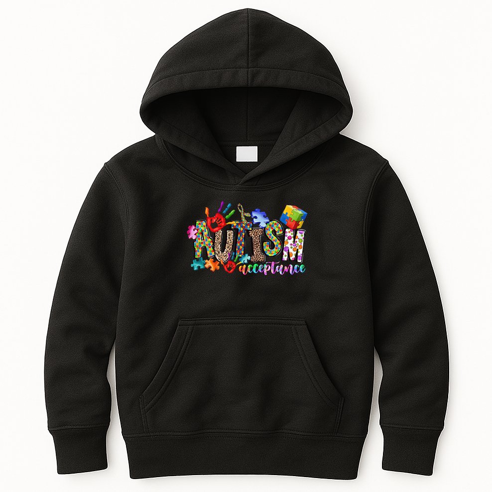 Autism Month World Autism Awareness Day 2025 Autism Acceptance Kids Hoodie