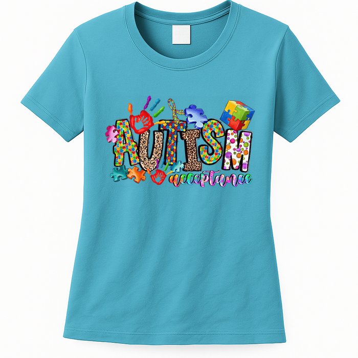 Autism Month World Autism Awareness Day 2025 Autism Acceptance Womens T-Shirt